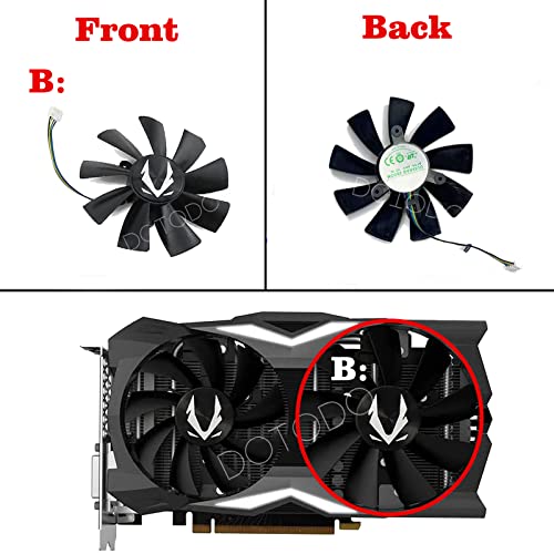 Dotodo 87MM GA92S2H DC12V 0.35A 100MM GAA8S2U 0.45A 4Pin Graphics fan for ZOTAC GAMING GeForce RTX2070 RTX 2070 OC Mini Video Card Cooling Fan (Fan-B-100mm) - Image 2