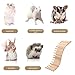 Ipetboom Hamster Wooden Ladder Fence Pet Cage Ornament for Chinchillas and Gerbils Activity Toy for Climbing and Exploration Design for Engaging Play
