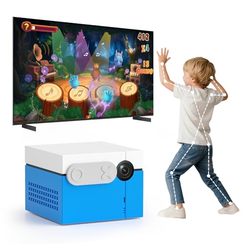 KINHANK MotionX Motion Sensor Game Console for Kids&Family Interactive Video Game System Plug & Play Controller-Free/Continuous Updates Indoor Physical Activity Toy Gift for Kids