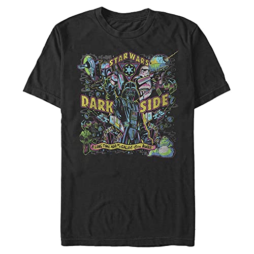 T-Shirt Star Wars Lumière Foncée pour Homme en Coton Noir Style Geek