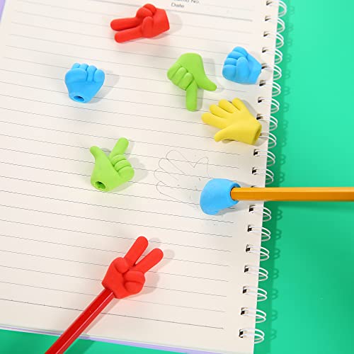 36 Pcs Pencil Top Erasers Fun Eraser Toppers For Kids, Bulk Cute Rock Paper Scissors Eraser Caps, 4 Colors #TOP4