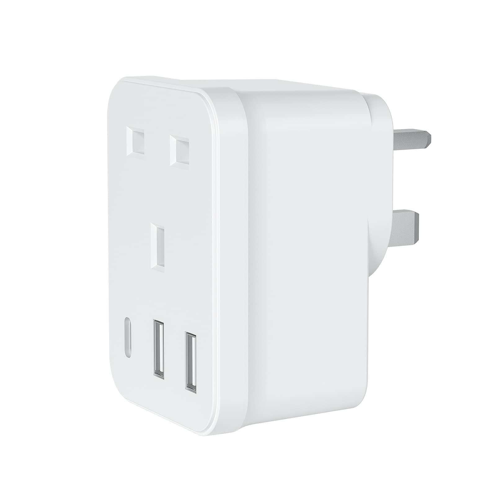 Firlarm - Usb C Plug Fast Charging USB Socket Plug UK Adaptor Max Power 3250W (13A), 2 USB Ports and 1 USB-C Port Total 5V/3.0A