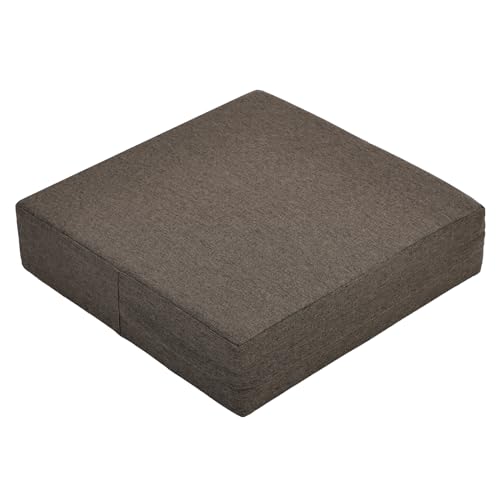 Shinnwa 座布団 クッション スクエア 椅子クッション 42x42cm 厚み10cm 座ぶとん 分厚い フロアクッション チェアパッド 洗えるカバー 滑り止め付き 四角型 コーヒー