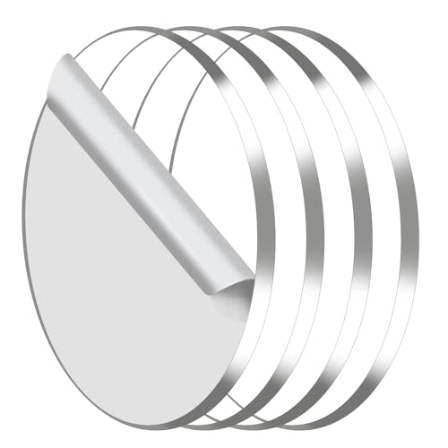 Image of 4mm Thick Clear Acrylic Cast Ronud Sheet, 6inch 4Pack-Laser Cut & Engravable Acrylic Blanks for DIY Craft, Cake Disc, Home Decor, Wedding Party Displays