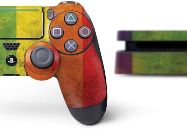 Skinit Decal Gaming Skin Compatible with PS4 Slim Bundle - Distressed Rainbow Flag Design