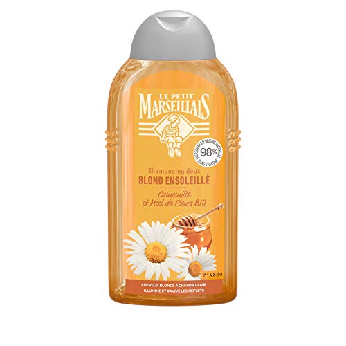 Le Petit Marseillais Sanftes Shampoo Blond Sonnenblond Kamille und Bio-Honig – 250 ml Flasche