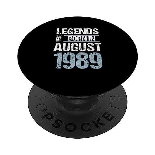 Las leyendas nacieron en Agosto 1989 Cumpleaños PopSockets PopGrip Intercambiable