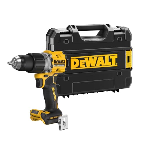 DEWALT Taladro Percutor sin escobillas XR 18V 13mm 90Nm sin cargador/batería con maletín TSTAK, DCD805NT-XJ