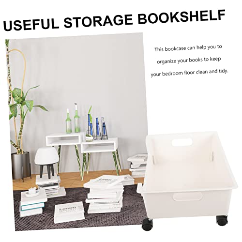 PRETYZOOM Caixa De Armazenamento Com Polias Caixas De Armazenamento Carrinho De Armazenamento Livros