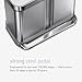 simplehuman 58 Liter/15.3 Gallon Step Can Liner Pocket, Brushed Stainless Steel Dual Compartment Recycler