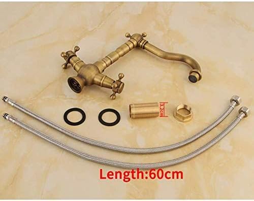 Robinet de lavabo laiton anti calcaire à double commande pour salle de bain
