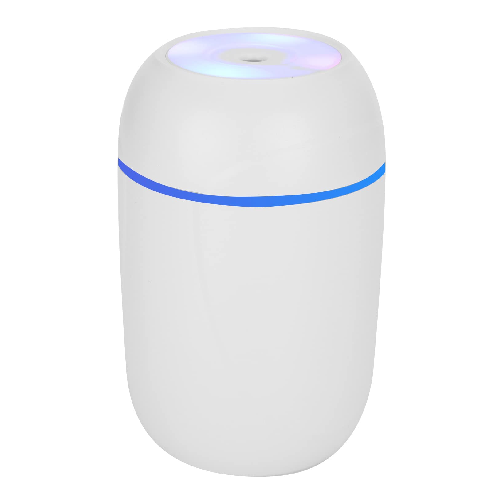 Nawilżacz z zimną mgiełką z ładowaniem USB, automatyczne wyłączanie, duża pojemność 300 ml, z kolorowymi chłodnymi światłami, dyfuzorem olejków eterycznych, do olejków eterycznych,