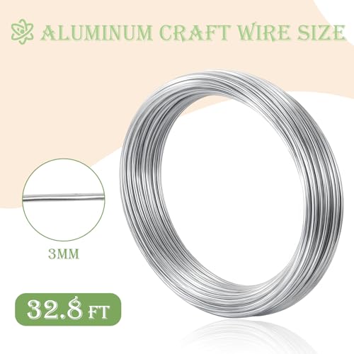 3mm bendable aluminum wire 328 feet metal craft wire for sculpting diy jewelry making doll making modelling and bonsai training 9 gauge
