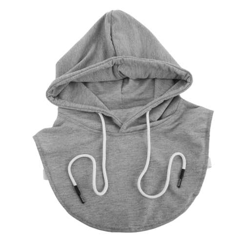 Collar decorativo de medio cuello negro en algodón selecto con capucha estética para vestuario