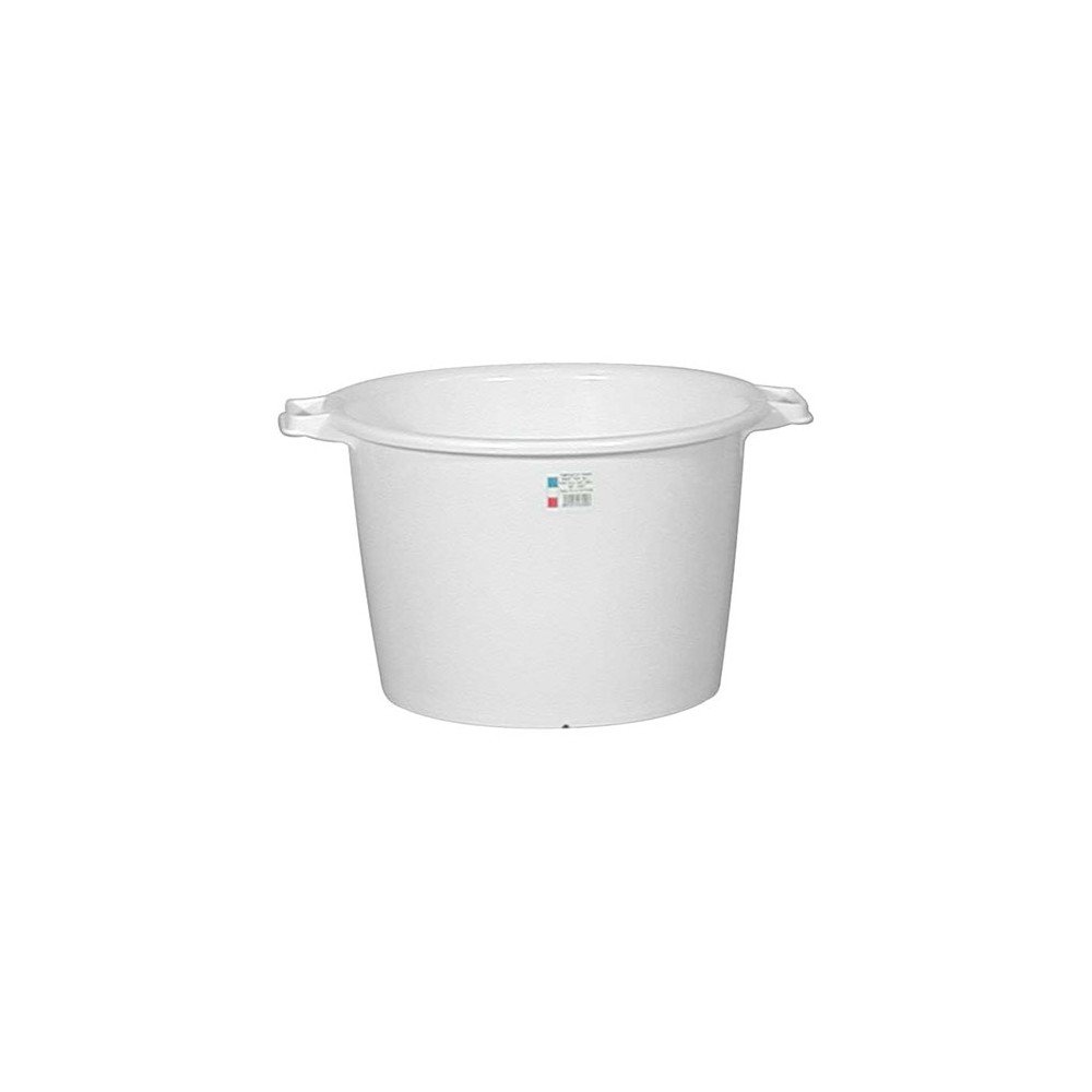 Baquet rond 30l blanc plastique alimentaire grand récipient d44cm