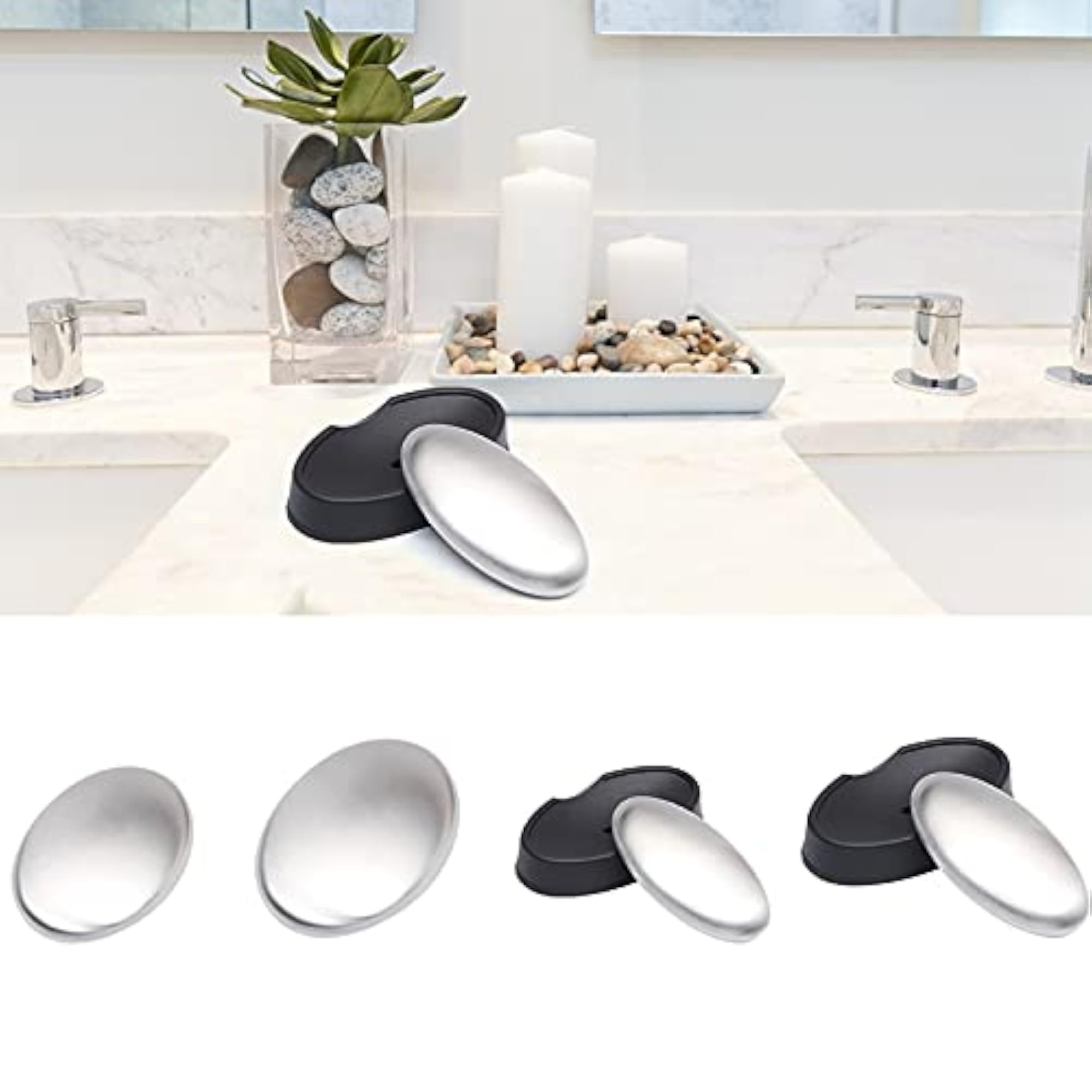 Stainless Steel Soap Odor Remover Bar for Kitchen, 100g