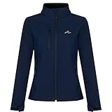  Killer Whale Chaquetas Softshell para mujer, azul marino, 38