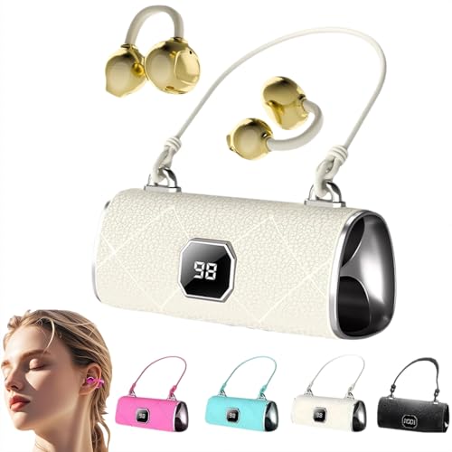 Fashionable Clip-On Wireless Headphones, Handbag-Style Comfortable Clip-On Earphones for Women,