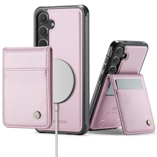 Étui Samsung S23 Plus cuir or rose housse portefeuille magnétique à rabat
