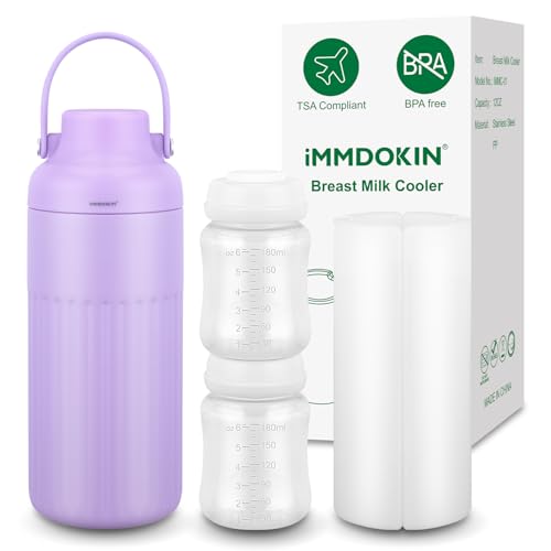 Compact Breast Milk Cooler Bottle, 12oz Portable...
