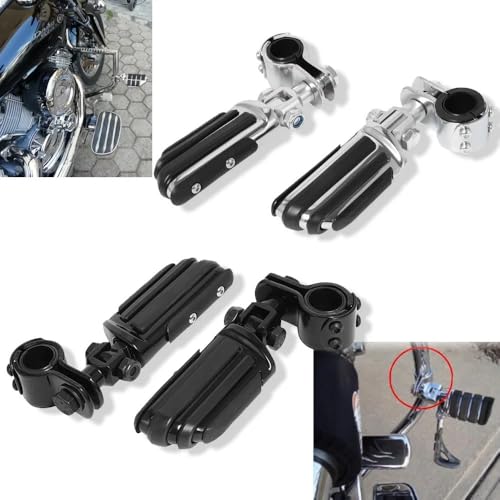 Repose-pieds de moto Suzuki noir avec fixation pare-chocs 32mm - 6