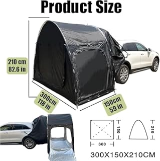 BMDHA Car Tent Camping for Tailgate, 300 cm x 150 cm x 210 cm, 3-Person, Waterproof, SUV/Car Compatible, Modern Style