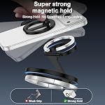 Phone Ring Holder for Magsafe Phone Grip, Magnetic Cellphone Grip Finger Ring iPhone Kickstand Ring Stand for iPhone 17 16 15 14 Air for Mag Safe Accessories Mag Car Mounts, Black