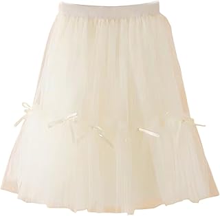 [Dulraxin] リボン プリンセス 子供 通学 通園 演出 ダンス チュール 発表会 パーティー スカート ふんわり キッズ ドレス スカート コスチューム ガール 女の子 舞台 七五三 誕生日 結婚式110-160CM