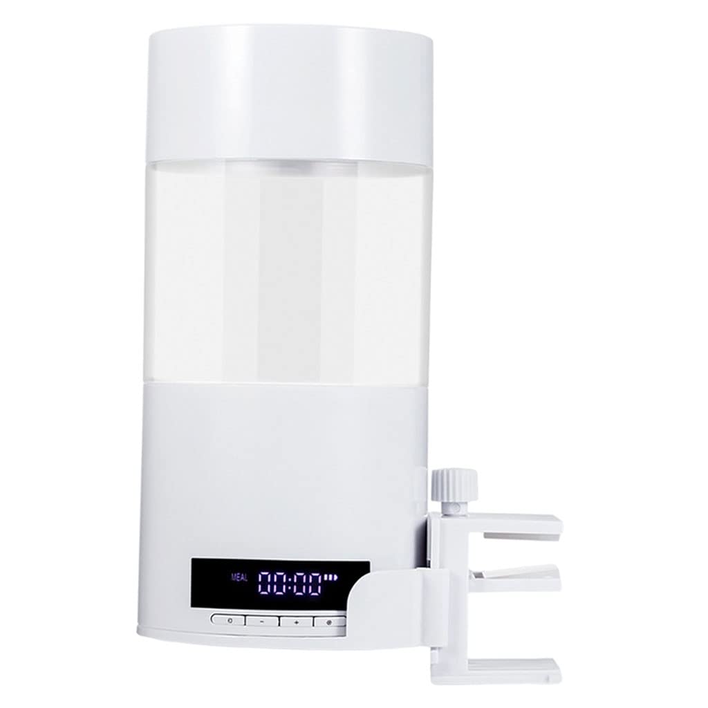 Sharplace Comederos para Peces con Cable de Carga USB, 500 Ml, Pantalla, para Peceras Y Acuarios.