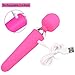 Waterproof Wireless Wand Cordless by Jollyus - USB Rechargeable, Wand Super Powerful Electric Handheld Massager 10 Powerful Multi-Speed Sports Recovery (Pink)