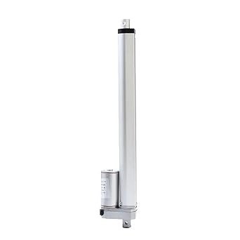 900N 12V 2 4 8 12 16 20 inch 16mm / s Small DC Electric Push Rod White Material Aluminum Alloy Linear Actuator Motor8inch