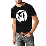 Fanta Universe Death Note - Moon - T-Shirt Homme - 100% Cotton (L, Noir)