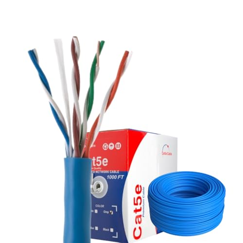 SATMAXIMUM Cable Ethernet Cat5e 500ft UTP CCA Azul miniatura 1