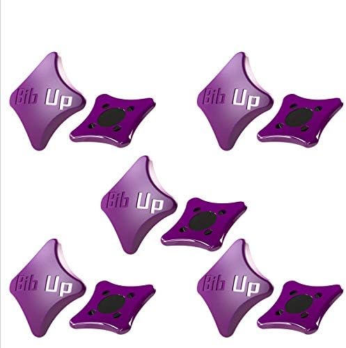 BIBUP 3.0 Magnetic RaceBib Fixing System 5 Couples !!! (Viola Glitter)