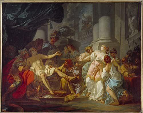Tableau la mort de sénèque de Jacques Louis David impression sur toile 60x90cm