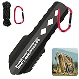 XINCAMPING Ultralight Backpacking Trowel Aluminum Portable Camping Shovel Poop Shovel with Longer Handle for Hiking,Outdoor,Camping,Travel,Backpacker and Survival(Black)