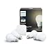 Philips Hue White A19 60W Equivalent LED Smart Light Bulb Starter Kit, 4 A19 White Smart Bulbs and 1 Hub, Works with Alexa, Apple HomeKit and Google Assistant, (All US Residents)