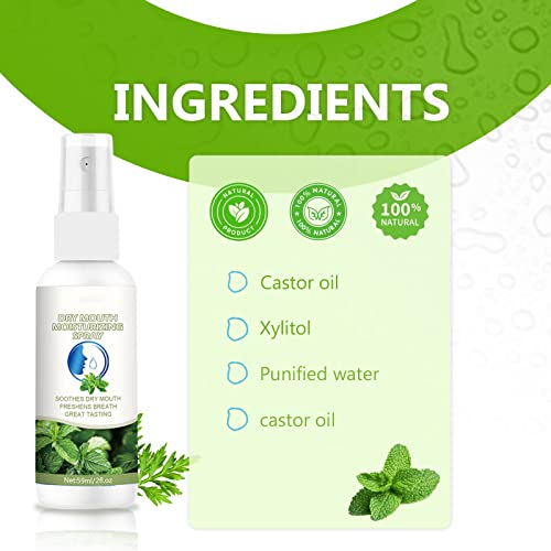 Dry Mouth Spray For Dry Mouth Relief, Natural Mint Bad Breath Mouth Spray, Dry Mouth Products For Fast Acting Extended Relief, Freshens Breath, Reduces Acid Production #TOP3