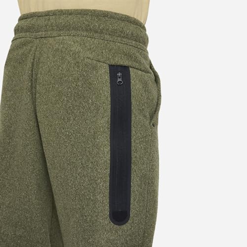 Nike Sportswear Tech Fleece Big Kids' (Boys') Winterized Pants (US, Alpha, Medium, Regular, Rough Green/Black)4