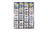 Mascar Displays Pro Black Wall Mounted Die Cast Display Case for 1/64 Scale Cars Lightweight Holds 48-50 Sealed Hot Wheels or Matchbox Cars Storage Organizer Shelf w/ Protective dust Cover