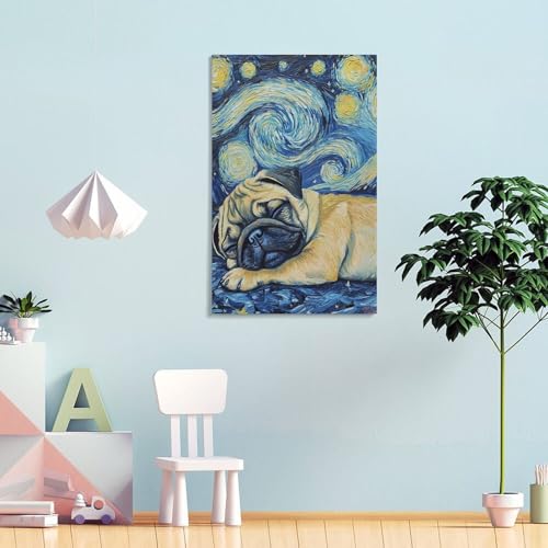 Impression sur toile Pug pour décorer une chambre de passionné - 4