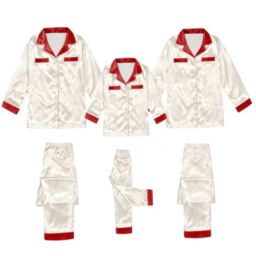 Matching Christmas Pajamas for Family 2026 Satin Xmas Sleepwear Holiday PJs - image 3