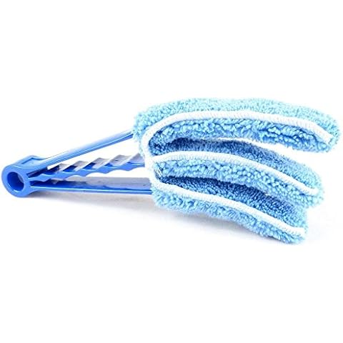 Ashley Housewares Triple Venetian Blind Cleaner - Removable, Hand Washable Microfibre Fabric Duster For Wet Or Dry Cleaning Of Slats Cover