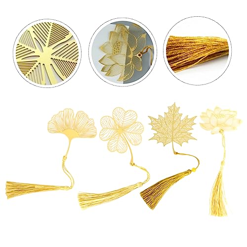 Marque-pages en métal lotus ginkgo : accessoire lecture pratique décoratif - 7