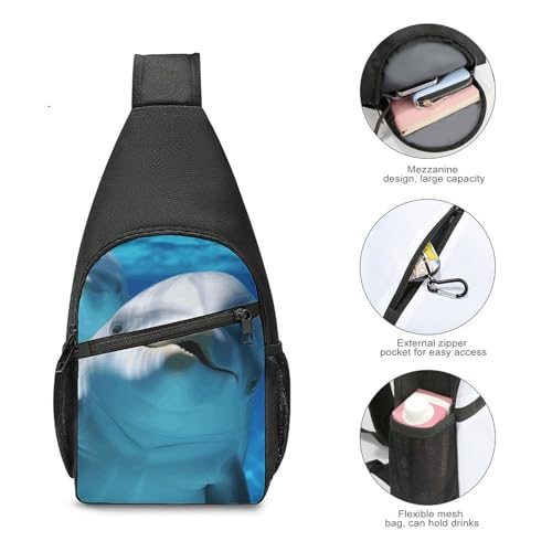 Mochila tipo cruzada pequeña unisex Dolphin miniatura 4