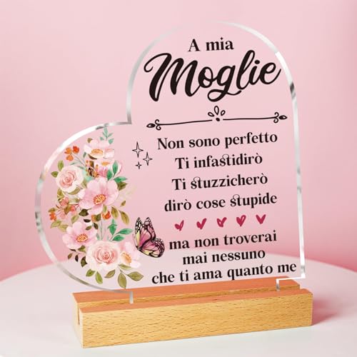 Collana Regalo "A Mia Moglie", Regalo Di Natale Motivazionale E Incoraggiante, Catena Riempita In Oro 14k, Collana A Cerchio Aperto, Gioielli Minimalisti Karma - Italia - Foto 9