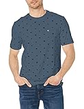 BOSS Men's Shirt, Indigo Blue/Navy Shark Teeth, M