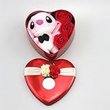 fangzhuo Juguete de Peluche Caja De Regalo Artesanal con Forma De Corazón De Peluche De Peluche Artesanal