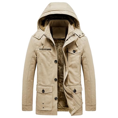 Parka d'hiver homme coton premium et doublure polaire ultra chaude