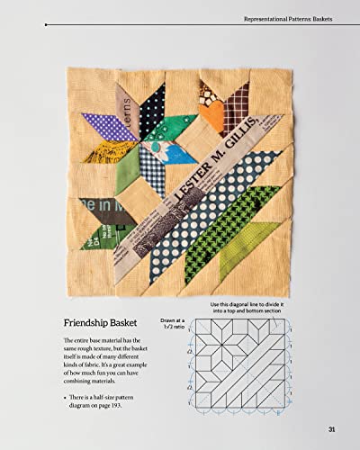 180 Patchwork Quilt Blocks: Experimenting with Colors, Shapes, and Styles to Piece New and Traditional Patterns (Landauer) Japanese Quilting Design Elements - Animals, Geometric, Florals, and More - Image 6